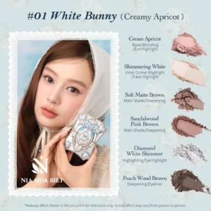 Bảng Phấn Mắt Flower Knows Bunny Garden 6-Color Makeup