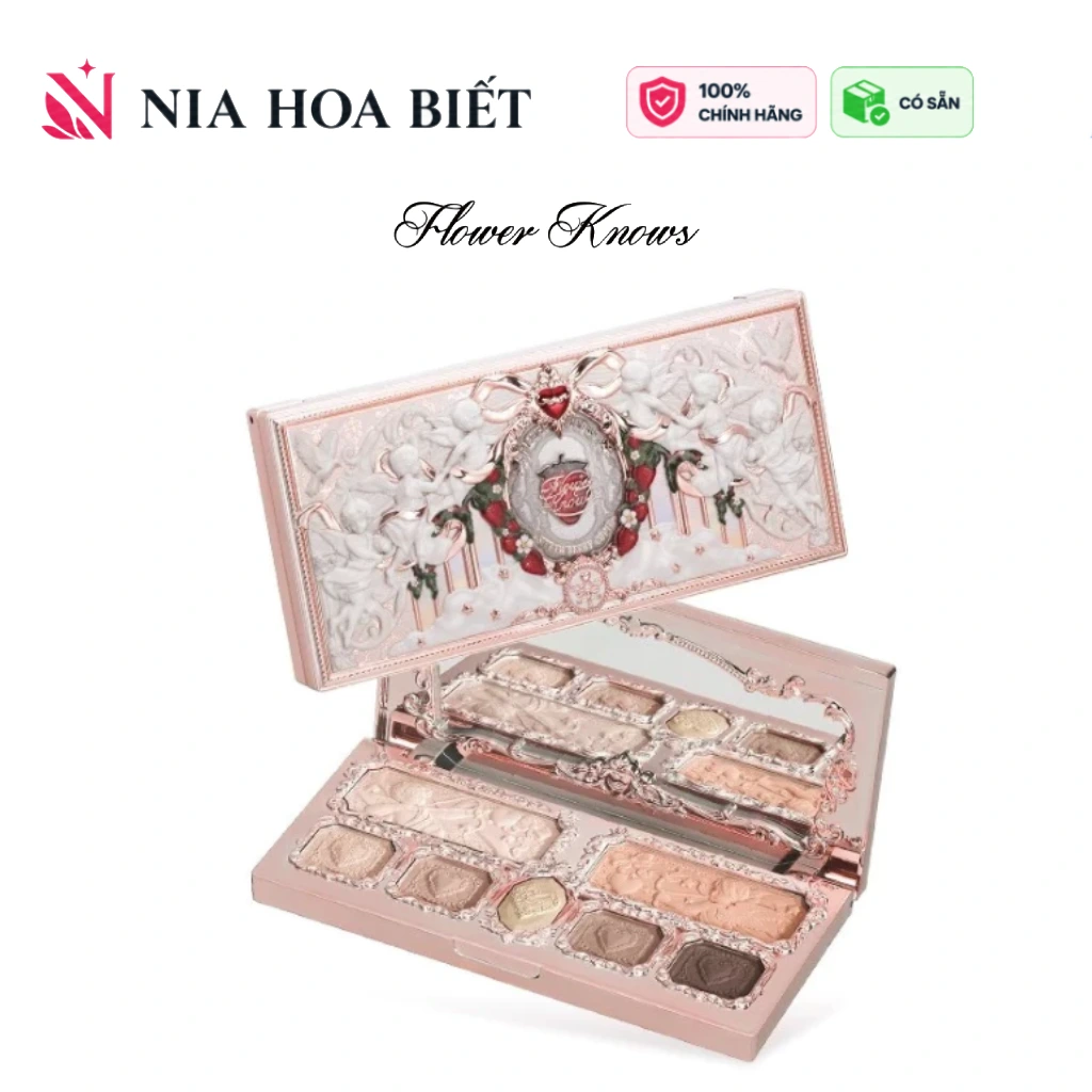 Bảng phấn mắt Strawberry Cupid Flower Knows chính hãng
