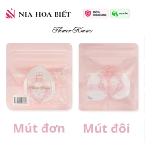 Bông mút đôi mini tán phấn, mút đơn má kem Flower Knows