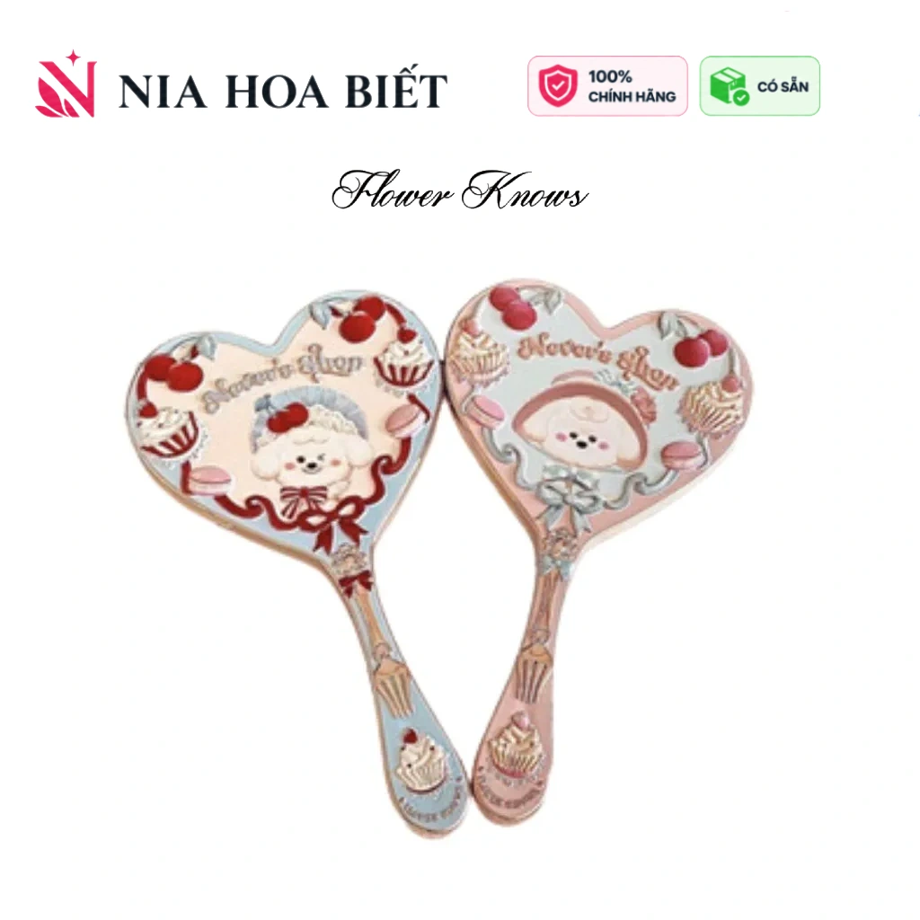 Gương cún cầm tay Flower Knows Never’s Shop