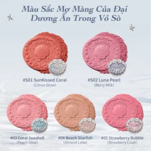 Phấn Má Hồng Vỏ Sò Hoa Biết – Shell’s Jewel Blush Flower Knows 5g