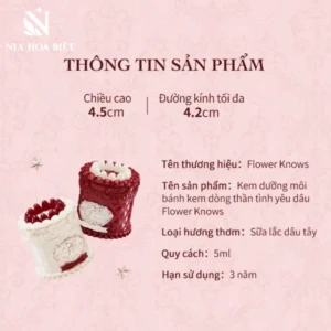 Son Kem Lì Cupid Bánh Hoa Biết – Strawberry Cupid Flower Knows 5ml