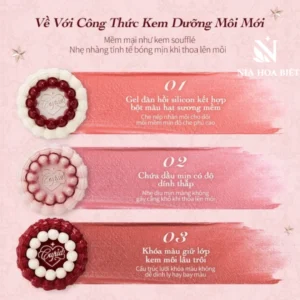 Son Kem Lì Cupid Bánh Hoa Biết – Strawberry Cupid Flower Knows 5ml
